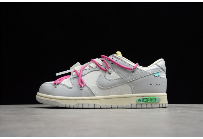 nike dunk low off-white lot 30 - dm1602-122