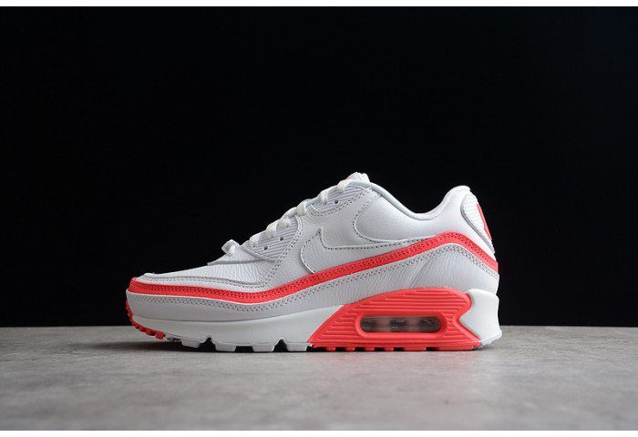 nike air max 90 undefeated white solar red   cj7197-103
