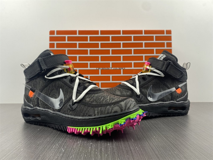 ow x nike air force 1 mid “black”  do6290-001