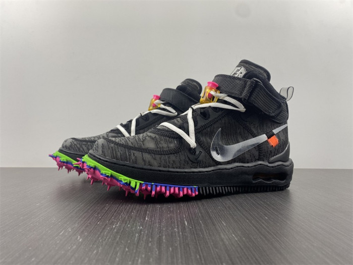 ow x nike air force 1 mid “black”  do6290-001