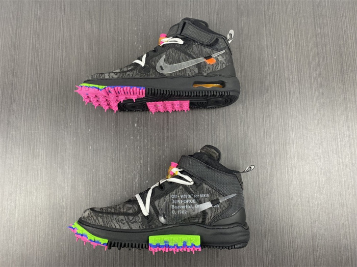 ow x nike air force 1 mid “black”  do6290-001